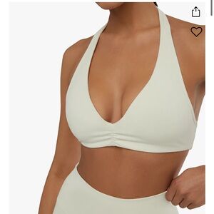 Weworewhat V-neck Halter Bra | Cream
